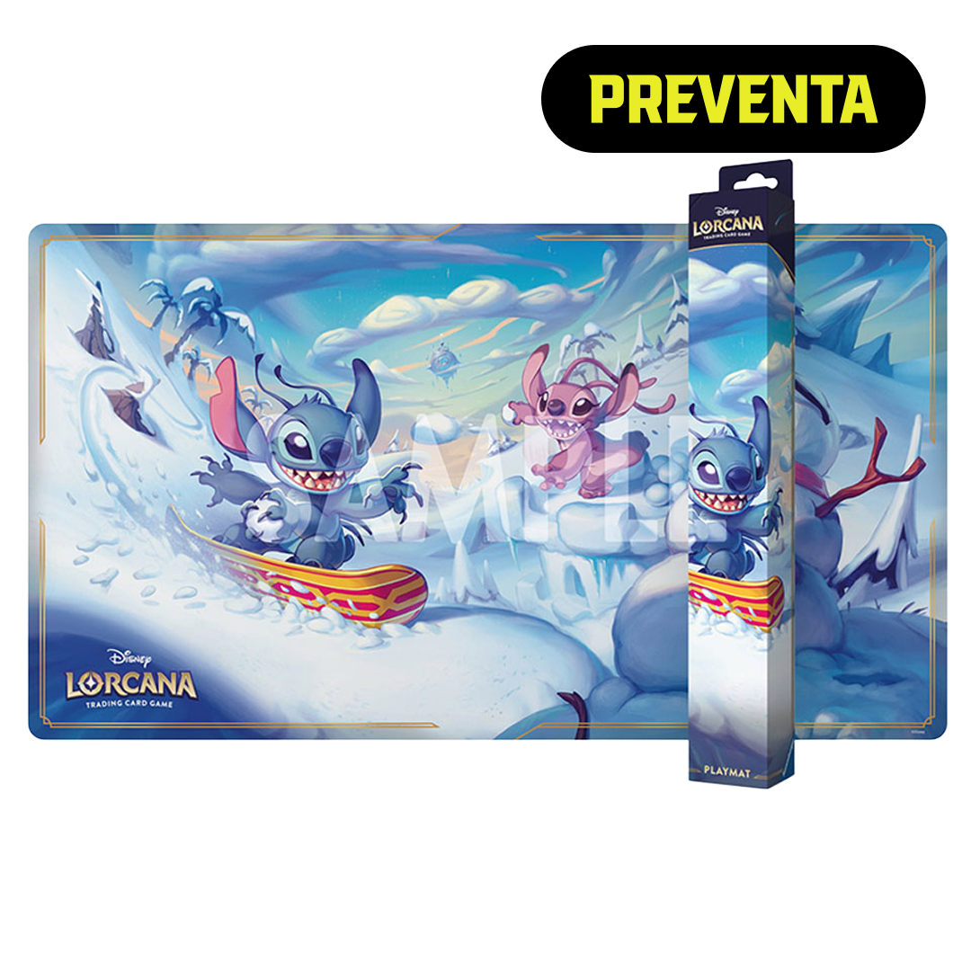 [Pre-Venta] Disney Lorcana |  14HPC "Hyperia City" Tapete Stitch - Carefree Snowboarder